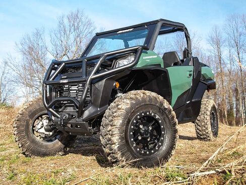 المصد الأمامي SuperATV لعام 2021+ Can-Am Commander 1000، مصنوع من أنابيب فولاذية مقاس 1.75 بوصة، مظهر فريد من نوعه، حماية كاملة للواجهة الأمامية، يتم تركيبه مباشرة على الإطار، انظر الملاءمة، صنع في الولايات المتحدة الأمريكية in Saudi Arabia