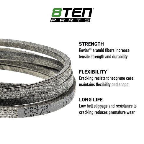 8TEN Belt with Kevlar for Cub Cadet Craftsman Troy Bilt ZT1 ZTS1 46 Z530 Z5400 Mustang Z46 754P06135 754-06135 121 x 1/2 in Saudi Arabia