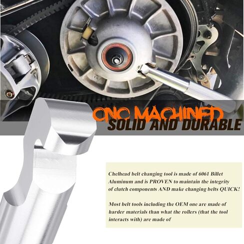 Chelhead Belt Changing Tool Compatible with Polaris RZR 800S 900S 1000 XP4 Turbo / 2006-2018 Polaris Sportsman 500 570 800, SilverReplacement Tools Clutch Removal Wrench Tool in Saudi Arabia