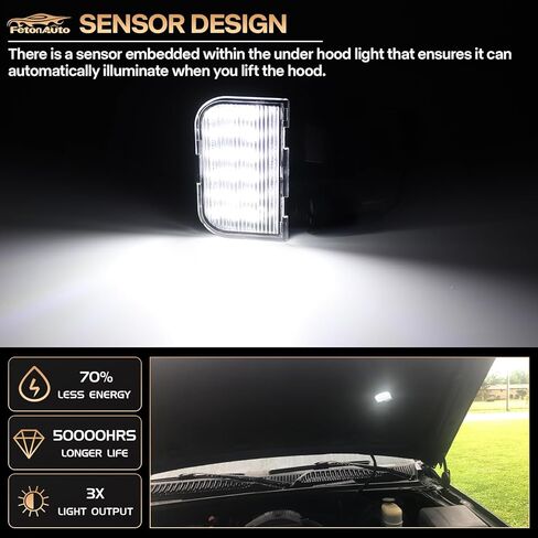 Full LED Under Hood Light Assembly for 1999-2006 Chevy Silverado GMC Sierra 1500 2500 3500, Super Bright White Hood Lamp for Suburban Yukon Tahoe Cadillac Escalade Chevrolet Avalanche, etc in Saudi Arabia