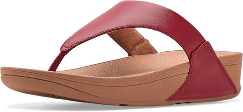 FitFlop Lulu Leather Toepost Sandals, Color: Burnt Berry, Size: 6 (I88-D47-040) in Saudi Arabia