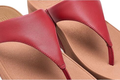 FitFlop Lulu Leather Toepost Sandals, Color: Burnt Berry, Size: 6 (I88-D47-040) in Saudi Arabia