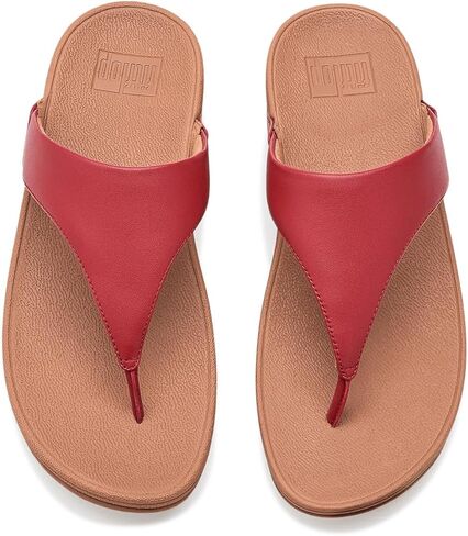 FitFlop Lulu Leather Toepost Sandals, Color: Burnt Berry, Size: 6 (I88-D47-040) in Saudi Arabia