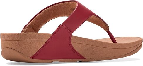 FitFlop Lulu Leather Toepost Sandals, Color: Burnt Berry, Size: 6 (I88-D47-040) in Saudi Arabia