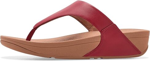 FitFlop Lulu Leather Toepost Sandals, Color: Burnt Berry, Size: 6 (I88-D47-040) in Saudi Arabia