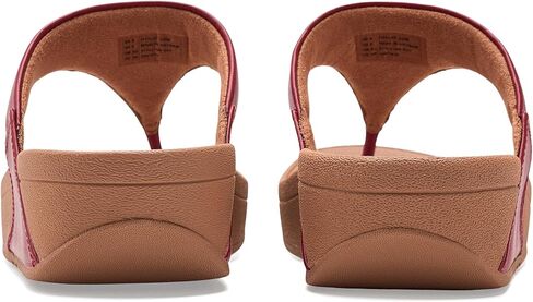 FitFlop Lulu Leather Toepost Sandals, Color: Burnt Berry, Size: 6 (I88-D47-040) in Saudi Arabia
