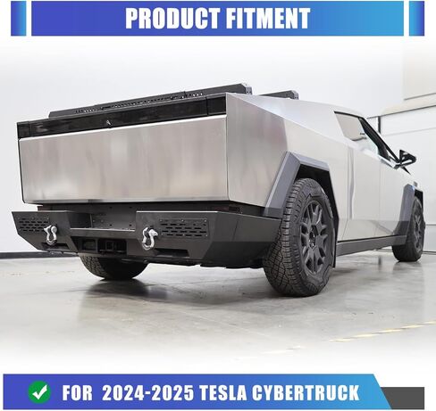 لوحات تشغيل Nixon للطرق الوعرة لسيارة Tesla Cybertruck 2024 2025 2026، خطوات جانبية من الفولاذ الكربوني، دعامات خارجية مضادة للانزلاق، بدون حفر (قطعتان، أسود) in Saudi Arabia