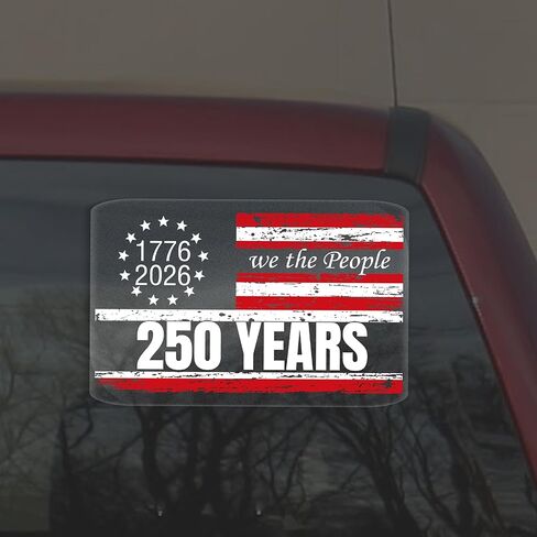 4 Pcs 250th Anniversary USA Car Decal Distressed American Flag Sticker for Cars Trucks & Windows 1776-2026 250th Patriotic Flag Vinyl Decal (A 6x10In) in Saudi Arabia