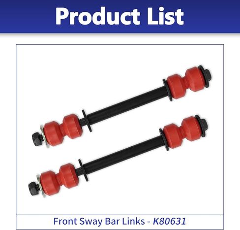 Sway Bar Link PU جلبة حمراء، K80631 K700539 رابط نهاية المثبت الأمامي الأيسر الأيمن متوافق مع كاديلاك إسكاليد شيفروليه سيلفرادو 1500 2500 3500 تاهو جي إم سي سييرا يوكون in Saudi Arabia