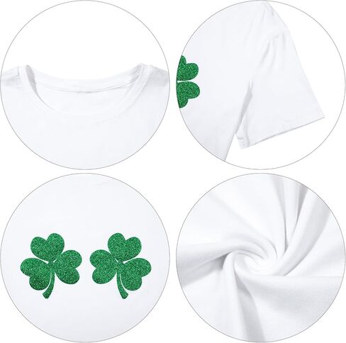 St Patricks Day Shirts Women Pattys Day Crop Top Shamrock Tshirt Lucky Short Sleeve Tops in Saudi Arabia