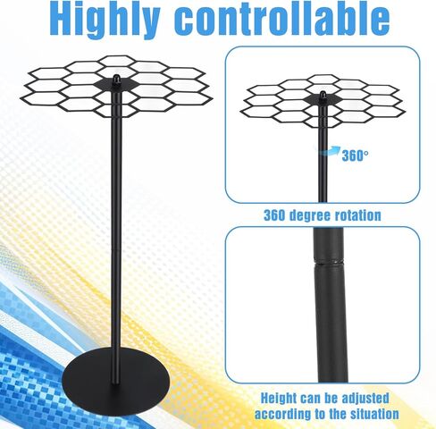 Rotatable Medal Hanger Display Tabletop Medal Holder Rack with 360-Degree Rotation, Heavy-Duty Metal Base, Holds 45+ Medals for Running, Sports, Awards in Saudi Arabia