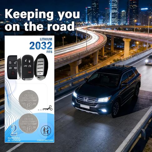 4 حزمة بطارية CR2032 مفتاح فوب لهوندا سيفيك أكورد CRV بايلوت أوديسي HRV Fit Ridgeline - طقم استبدال بطارية مفتاح السيارة مع أداة فتح ودليل فيديو سهل - يناسب أجهزة التحكم عن بعد 2008-2024 in Saudi Arabia