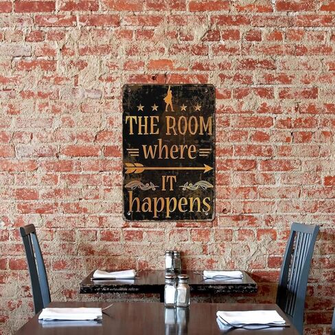 Tin Hanging Picture The Room Where It-Happens Tin Sign 8x12, Hamilton Musical Art Prints, Alexander Hamilton Wall Decor, It Is A Way of Life Metal Tin Signs Beer TIN Signs Wall Decoration in Kuwait