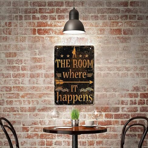 Tin Hanging Picture The Room Where It-Happens Tin Sign 8x12, Hamilton Musical Art Prints, Alexander Hamilton Wall Decor, It Is A Way of Life Metal Tin Signs Beer TIN Signs Wall Decoration in Kuwait