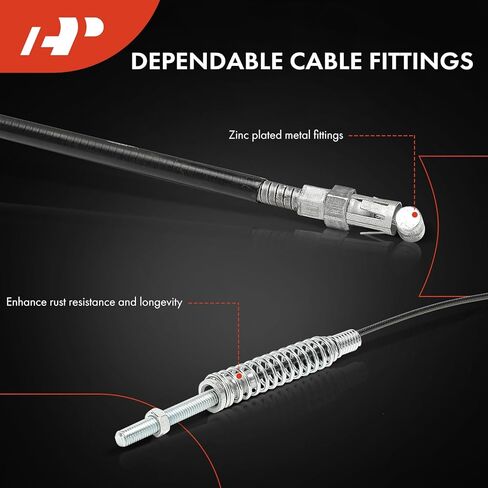 A-Premium Front Side Parking Brake Cable Assembly Compatible with Ford Models: F-450 Super Duty, F-550 Super Duty, E-350 Econoline Club Wagon, E-350 Super Duty, E-450 Econoline Super Duty in Saudi Arabia