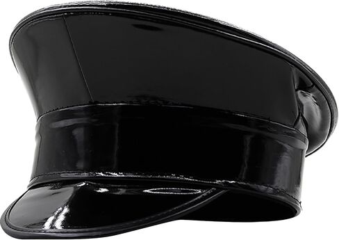 NUEAYMS PatentLeather Military Hat for Women Novelty Glitter Party Hat Sergeant Captain Cap for Stage Club Bachelorette Party in Saudi Arabia