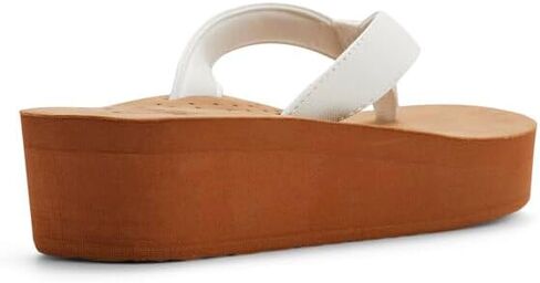 Roxy Women's Melinda Wedge Flip Flop Sandal, White, 8 in Saudi Arabia