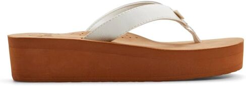 Roxy Women's Melinda Wedge Flip Flop Sandal, White, 8 in Saudi Arabia