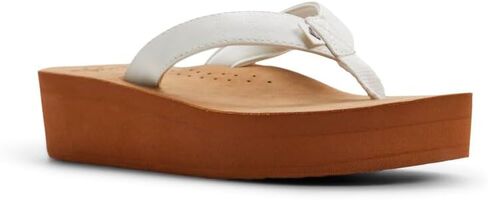 Roxy Women's Melinda Wedge Flip Flop Sandal, White, 8 in Saudi Arabia