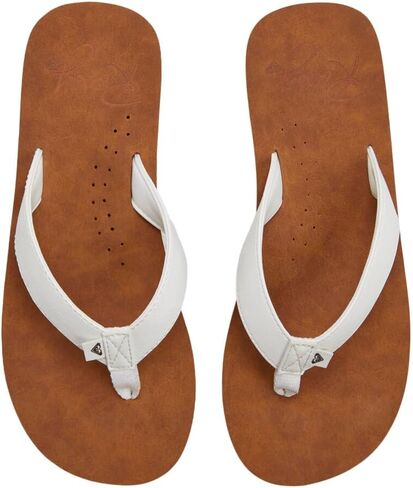 Roxy Women's Melinda Wedge Flip Flop Sandal, White, 8 in Saudi Arabia