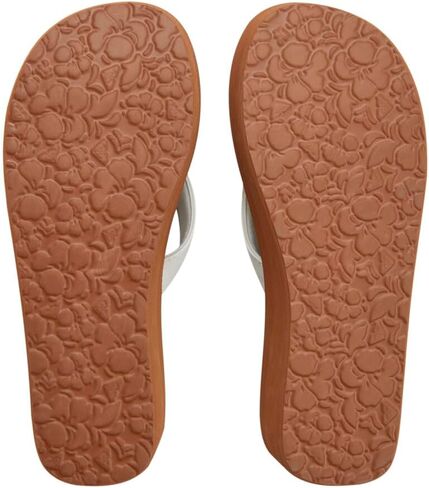 Roxy Women's Melinda Wedge Flip Flop Sandal, White, 8 in Saudi Arabia