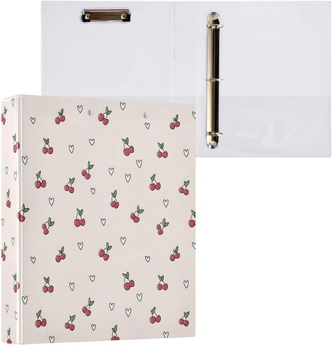Black Bow Pattern 3 Ring Binder 1.5 Inch 1 Pack with 200 Sheet for Kids School Supplies Women Men Office in Saudi Arabia