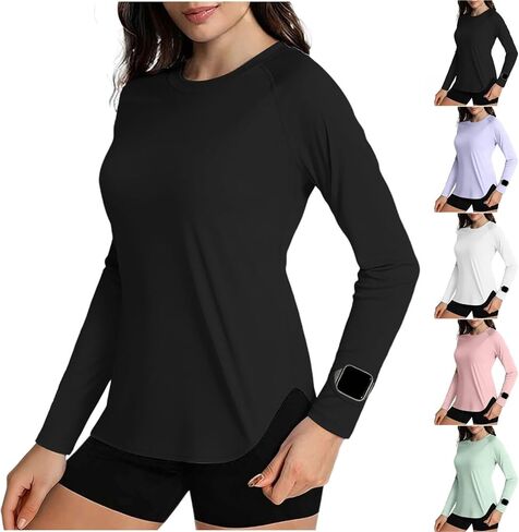 Women's Sun Shirts UPF 50+ UV Protection Long Sleeve Tops Lightweight Sun Protection Clothing Hiking Athletic Shirts in Kuwait