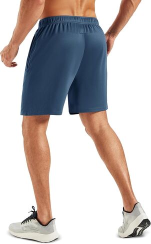 MAGCOMSEN Men's 7" Athletic Running Shorts Quick Dry Lightweight Mesh Basketball Workout Shorts with Zipper Pockets in Saudi Arabia