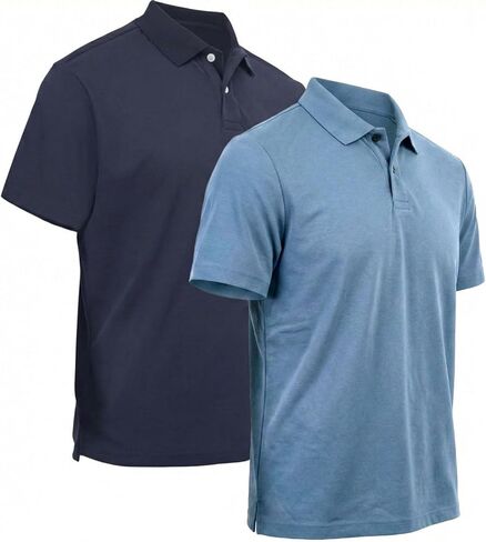 BINOCHE قمصان بولو للرجال قصيرة الأكمام سريعة الجفاف تناسب الرجال الرطوبة فتل الأعمال عادية تجريب قمصان بولو رجالي in Kuwait