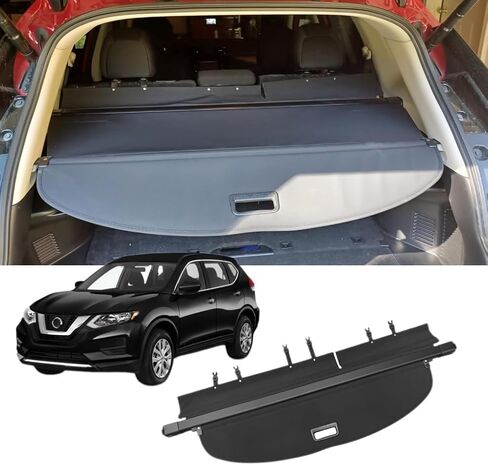 Vesul Retractable Rear Trunk Cargo Cover Compatible with Nissan Rogue SV S SL 2014-2019 2020 Security Shade Shield Tonneau Cover Anti-Peeping Luggage Privacy Screen with Extra Canvas Cover in Saudi Arabia