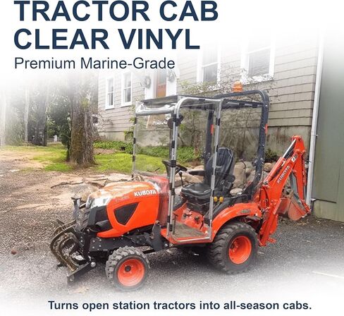 Flexa Crystal Clear Tinted Vinyl 30 Gauge (54" Wide) 2.5"x 4.5" | Double Polished Marine Grade Vinyl | Waterproof, UV Resistant, CPSIA Compliant | Flexible Plastic for Porch Enclosure, Windows in Kuwait