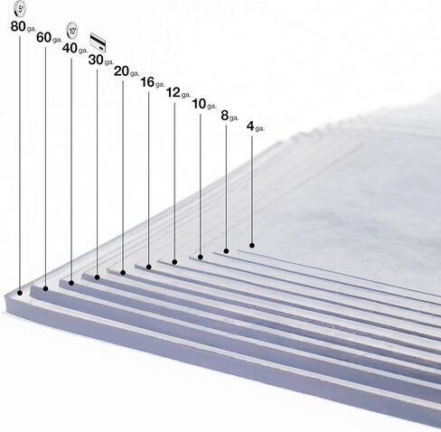 Flexa Crystal Clear Tinted Vinyl 30 Gauge (54" Wide) 2.5"x 4.5" | Double Polished Marine Grade Vinyl | Waterproof, UV Resistant, CPSIA Compliant | Flexible Plastic for Porch Enclosure, Windows in Kuwait