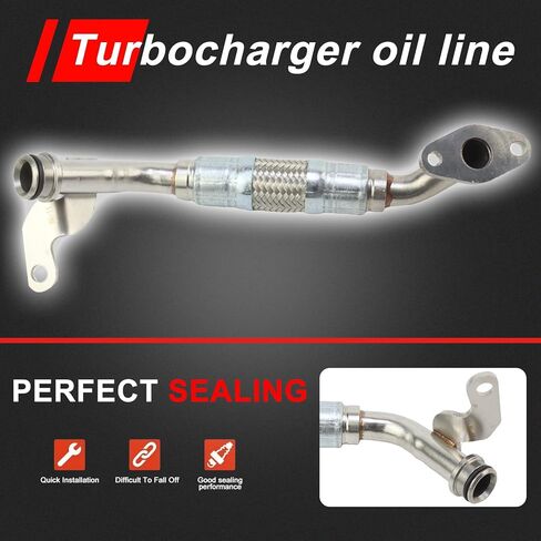 MUNIK Turbocharger Oil Hose For BMW 135i 335i 335iS 335Xi 535i 535Xi 740I 740LI X6 Z4 2007-2013 Replace# 11427562799 11427563713 AZMT900202019 B1728102 190046 92347 2361198 T492347 V204461 in Saudi Arabia