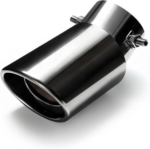 أطراف عادم منحنية مقاس 1.5-2.25 بوصة من Dsycar Universal، أطراف عادم بتصميم مسمار لأنابيب عادم ذات قطر خارجي 1.5 بوصة/2.0 بوصة/2.25 بوصة (منحنية-أسود) in Kuwait