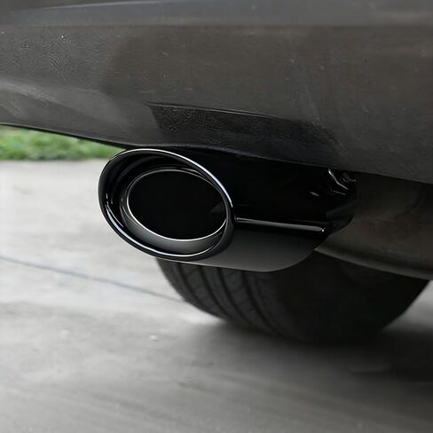 أطراف عادم منحنية مقاس 1.5-2.25 بوصة من Dsycar Universal، أطراف عادم بتصميم مسمار لأنابيب عادم ذات قطر خارجي 1.5 بوصة/2.0 بوصة/2.25 بوصة (منحنية-أسود) in Kuwait