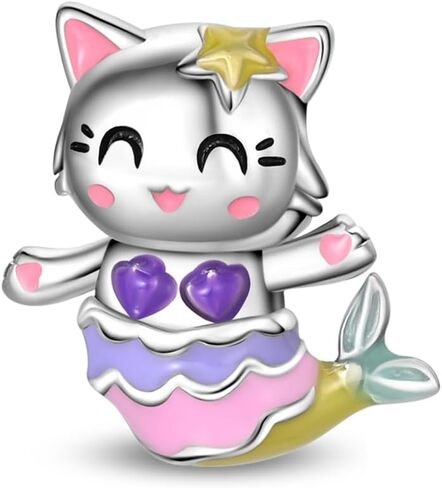 متوافق مع أساور باندورا، 925 فضة استرلينية متدلية للأساور قلادة مجوهرات أوروبية على شكل قلب فراشة تحب حيوان السلطعون شجرة اليقطين لطيف القط المعلقات حبة سحر DIY للنساء أمي in Kuwait