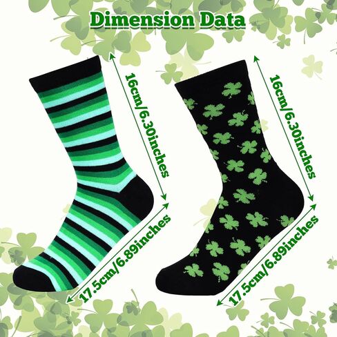 St. Patricks Day Socks Irish Clover Crew Sock Saint Patricks Day Costumes Outfit Accessories Holiday Gifts for Men Women in Saudi Arabia