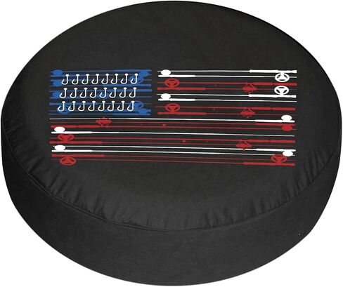 غطاء إطار احتياطي لقضبان الصيد بعلم أمريكي أغطية إطارات RV مقاومة للطقس والغبار عالمية لمقطورة سيارات الدفع الرباعي ومخيم السفر 12 بوصة 13 بوصة 14 بوصة 15 بوصة 16 بوصة 17 بوصة in Kuwait