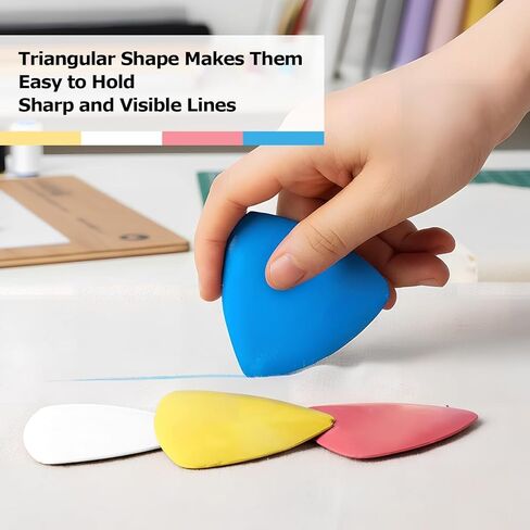 8PCs Triangle Sewing Chalk, Fabric Chalk Markers for Tailors, Sewing Supplies, Ideal for Fabric, Leathers, Cotton, Suede, Ideal Sewing Marking Tools (8PCs) in Saudi Arabia