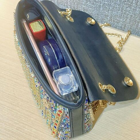 هدايا عيد الأم محفظة مسائية من حجر الراين - حقائب كتف وحقائب كروس وحقائب يد وحقائب يد وحقائب مسائية من حجر الراين للنساء مع سلسلة، وحقائب للحفلات، مثالية لحفلات الزفاف والحفلات والحفلات الراقصة in Kuwait