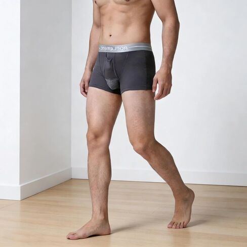 3 Pack Soft Men's Boxer Briefs, Convex-side Separated Boxer Briefs, Suitable For Everyday Wear（Gray XL） in Saudi Arabia
