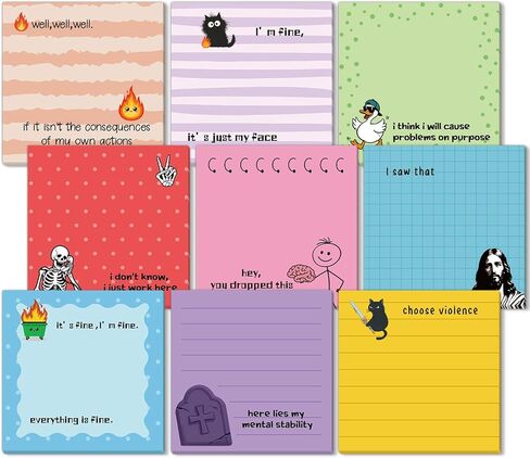9 Pcs Wildflower Notepads 3" x 3" Self-Adhesive Wildflower Note Pads Memo for Journal Home School Office Gifts - 450 Sheets Reusable Flower Sticky Notes in Saudi Arabia