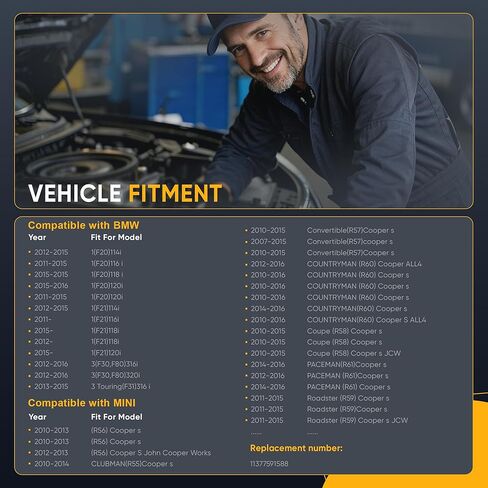 11377591588 محرك مؤازر للتحكم بالزيت توقيت صمام متغير غريب الأطوار متوافق مع BMW F20 F21 F30 F31 120i 316i 320i MINI R56 R55 R57 R60 R58 R61 R59 Cooper S in Saudi Arabia