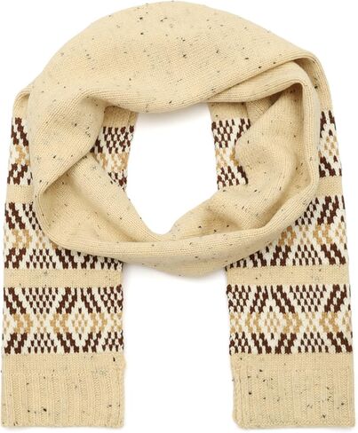 Frye Women's Tweed Fair Isle Scarf, Stylish & Warm Fashion Accessory, Ideal for Cold Weather in Saudi Arabia
