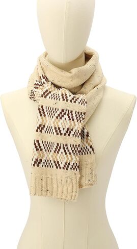 Frye Women's Tweed Fair Isle Scarf, Stylish & Warm Fashion Accessory, Ideal for Cold Weather in Saudi Arabia