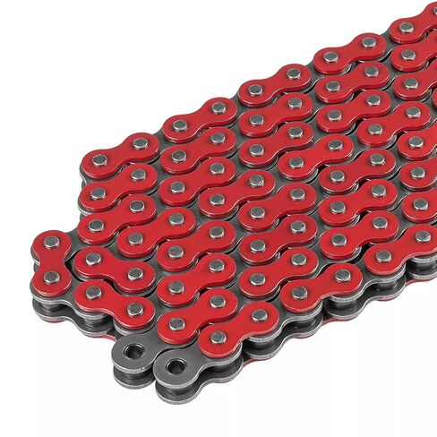 سلسلة دراجات نارية DREAM MOTION 520 120 وصلة ثقيلة عالية القوة وكبيرة الإزاحة سلسلة دوارة أجزاء رياضية لسوزوكي كاواساكي دوكاتي CR250 CSR 450cc ATV رباعية ملحقات الدراجة الترابية، أحمر in Kuwait