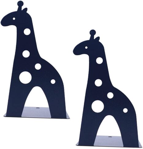 Ciieeo 2pcs Creative Toy Giraffe Bookends Nonskid Metal Book Supports for Shelves Book Stoppers Giraffe Ornament in Saudi Arabia