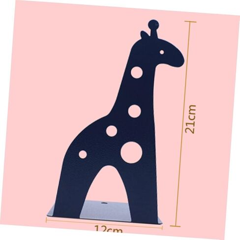 Ciieeo 2pcs Creative Toy Giraffe Bookends Nonskid Metal Book Supports for Shelves Book Stoppers Giraffe Ornament in Saudi Arabia