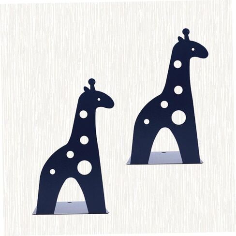 Ciieeo 2pcs Creative Toy Giraffe Bookends Nonskid Metal Book Supports for Shelves Book Stoppers Giraffe Ornament in Saudi Arabia