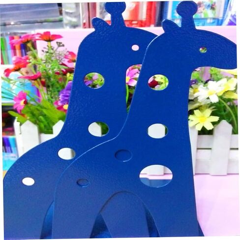 Ciieeo 2pcs Creative Toy Giraffe Bookends Nonskid Metal Book Supports for Shelves Book Stoppers Giraffe Ornament in Saudi Arabia